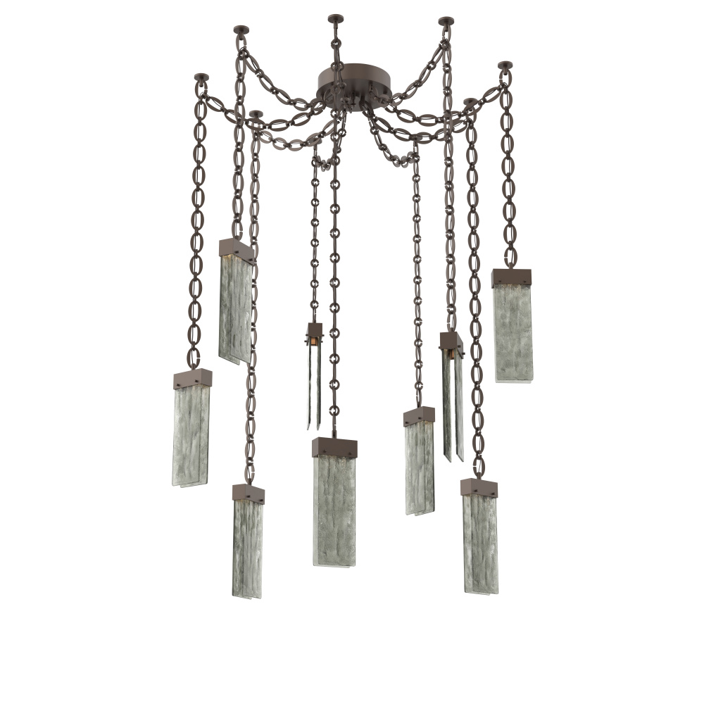 Parallel Multi Light Pendant Multi Port Canopy Flat Bronze