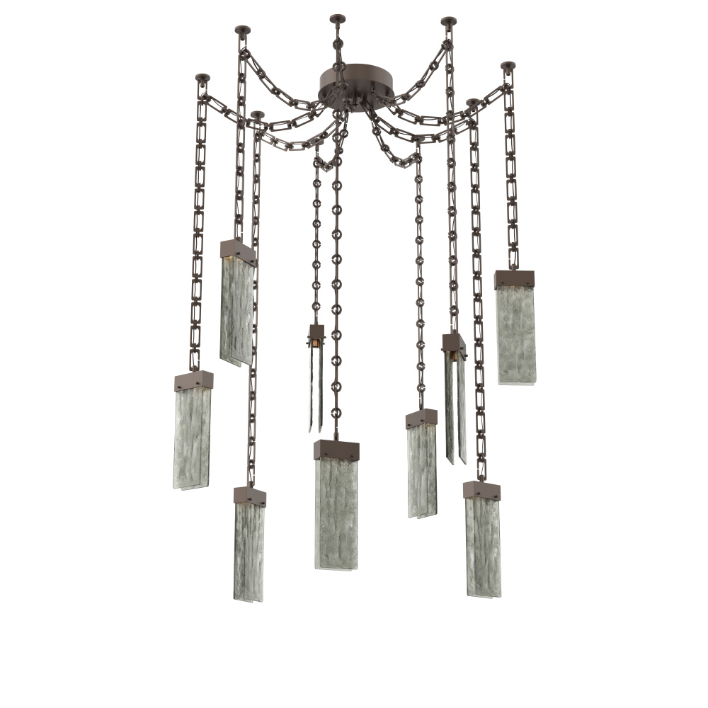 Parallel Multi Light Pendant Multi Port Canopy Flat Bronze