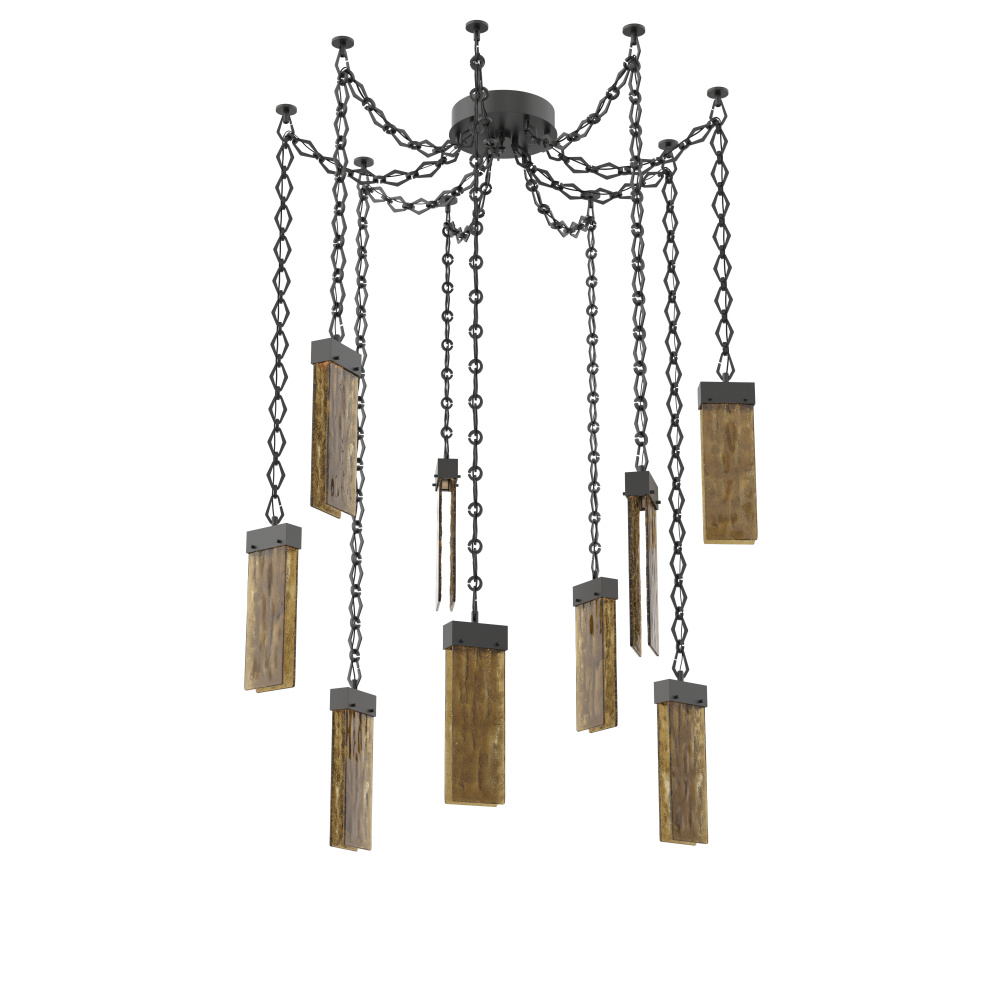 Parallel Multi Light Pendant Multi Port Canopy Matte Black
