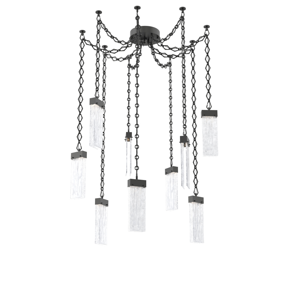 Parallel Multi Light Pendant Multi Port Canopy Matte Black