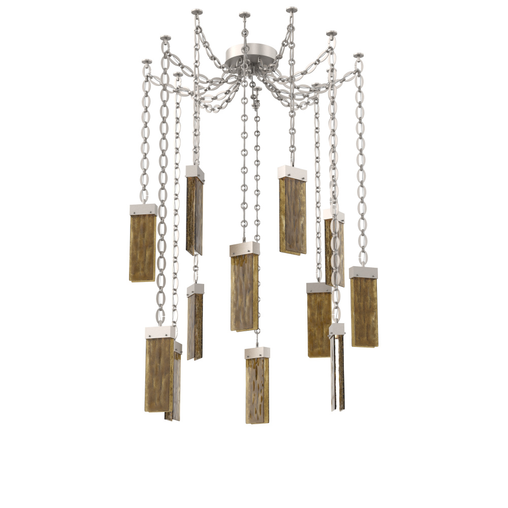 Parallel Multi Light Pendant Multi Port Canopy Beige Silver