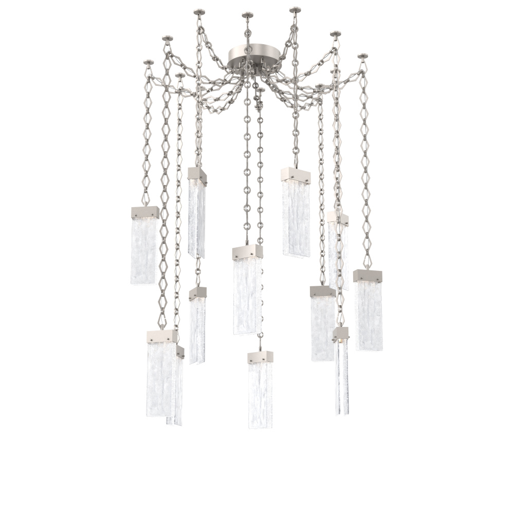 Parallel Multi Light Pendant Multi Port Canopy Beige Silver
