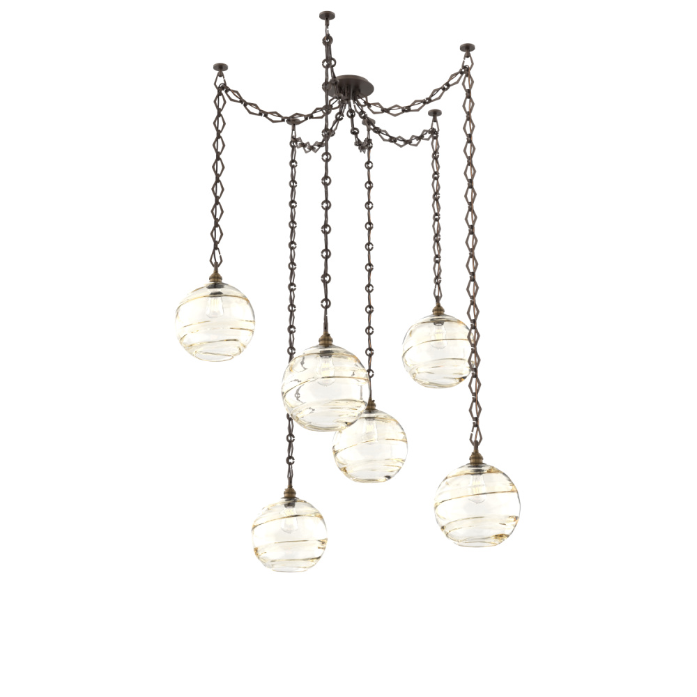 Terra Multi Light Pendant Multi Port Canopy Flat Bronze
