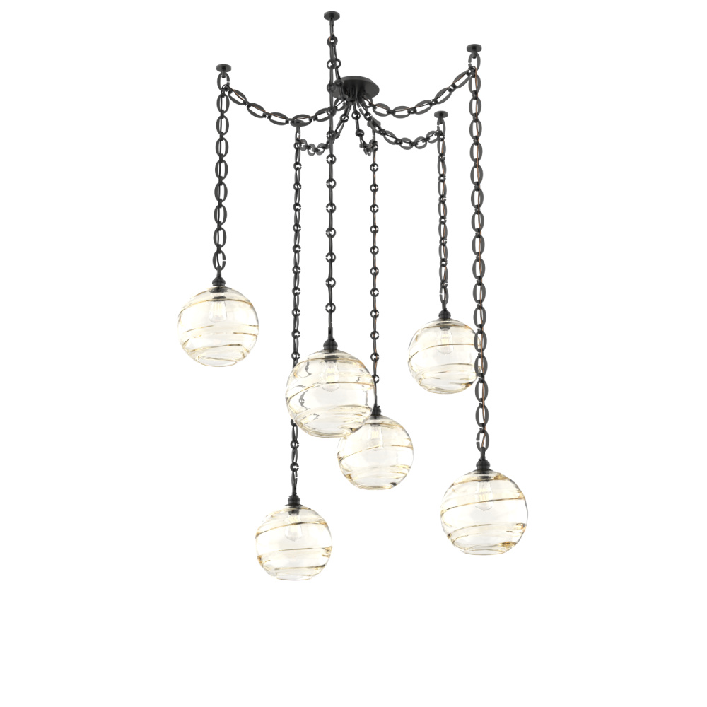 Terra Multi Light Pendant Multi Port Canopy Matte Black