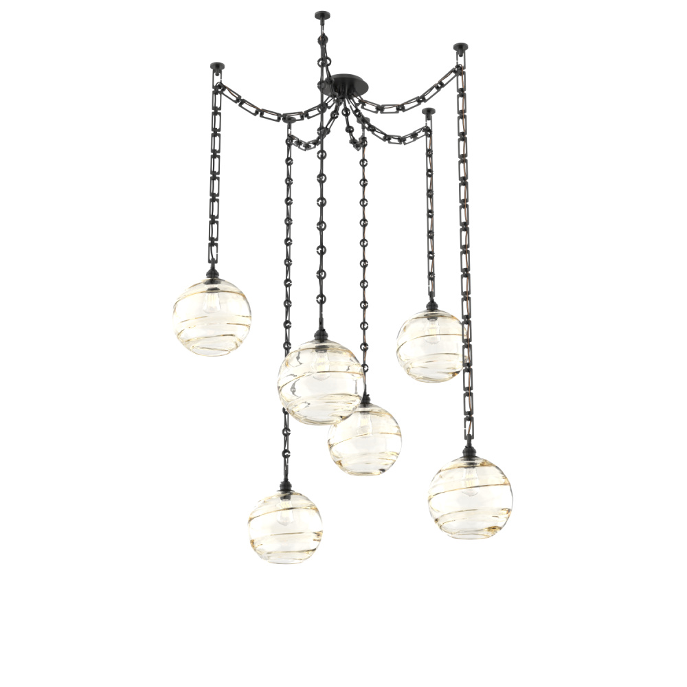 Terra Multi Light Pendant Multi Port Canopy Matte Black