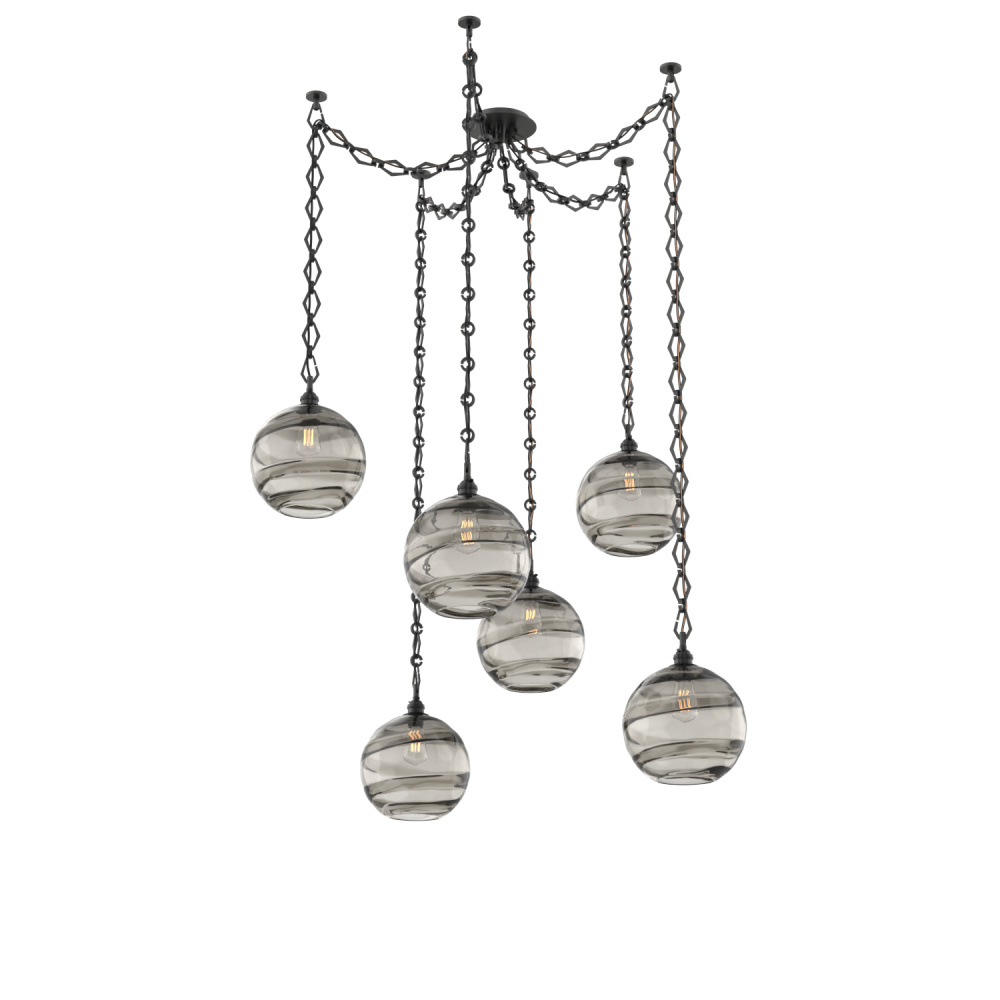 Terra Multi Light Pendant Multi Port Canopy Matte Black