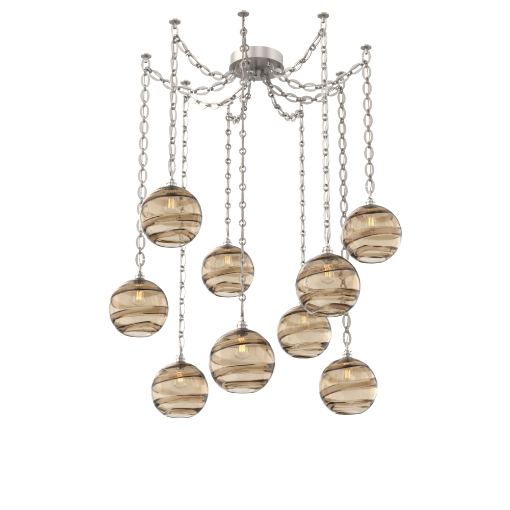 Terra Round 9pc Swag Multi-Pendant Chain