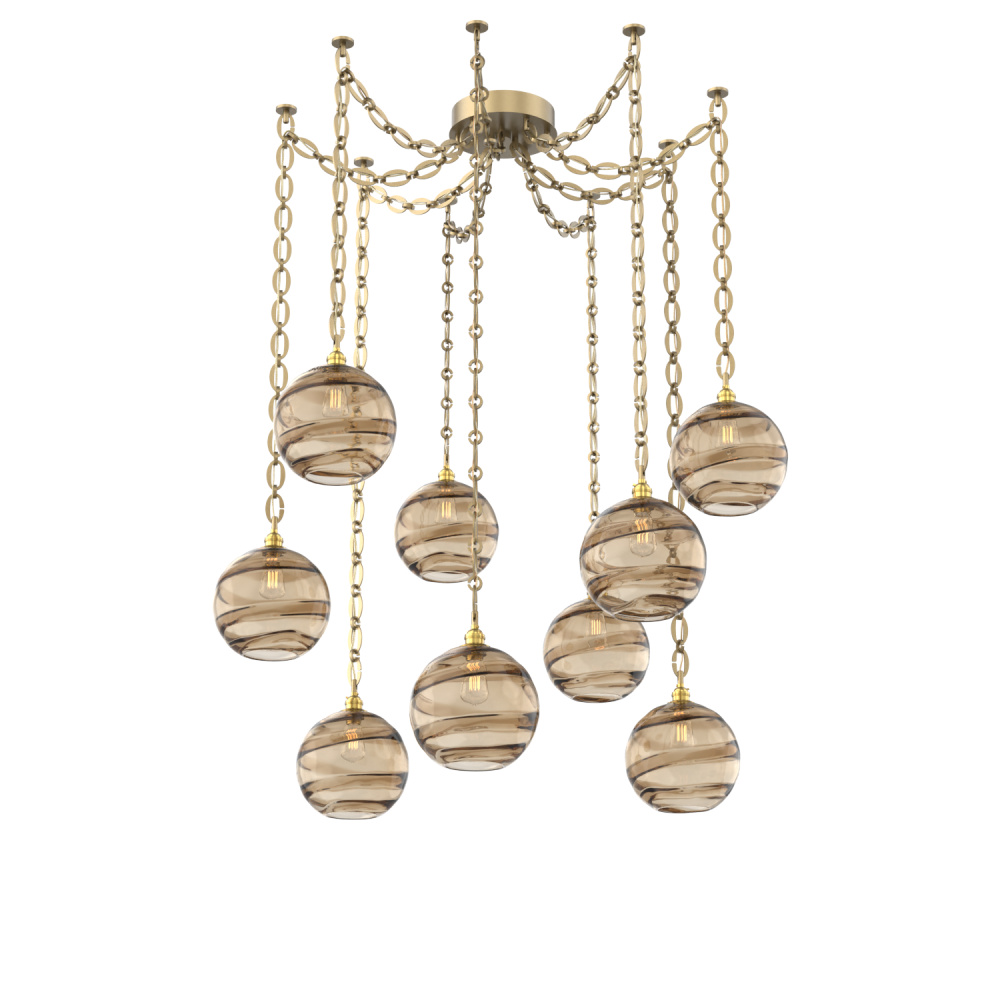 Terra Round 9pc Swag Multi-Pendant Chain