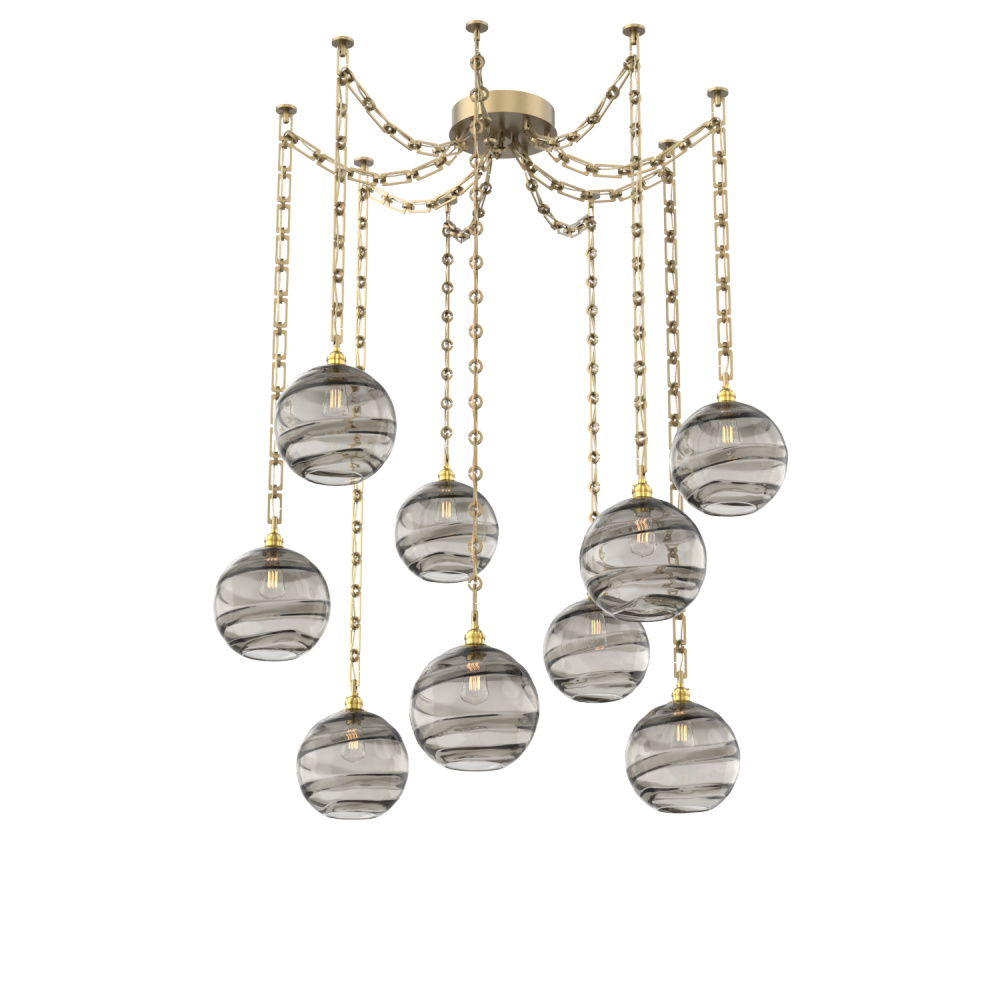 Terra Round 9pc Swag Multi-Pendant Chain