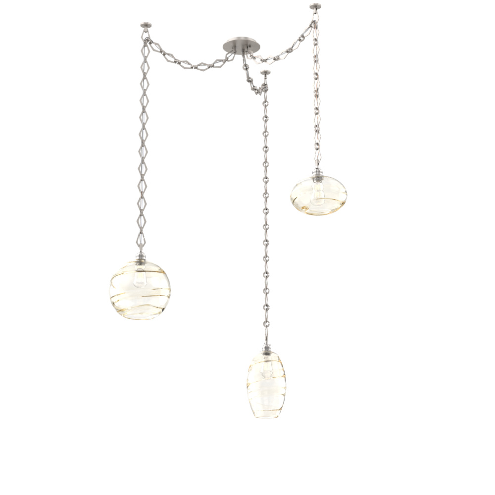 Misto Multi Light Pendant Multi Port Canopy Beige Silver