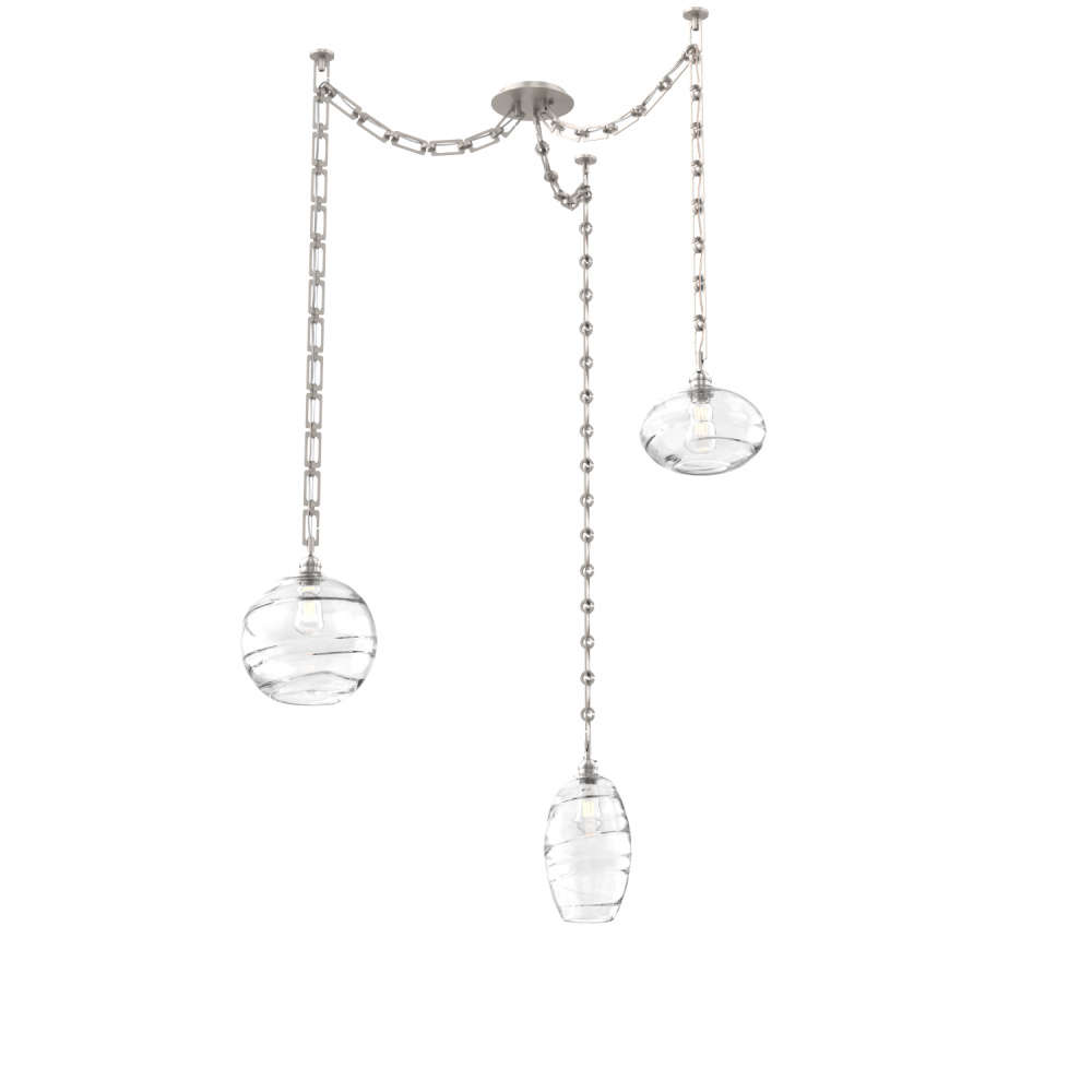 Misto Multi Light Pendant Multi Port Canopy Beige Silver
