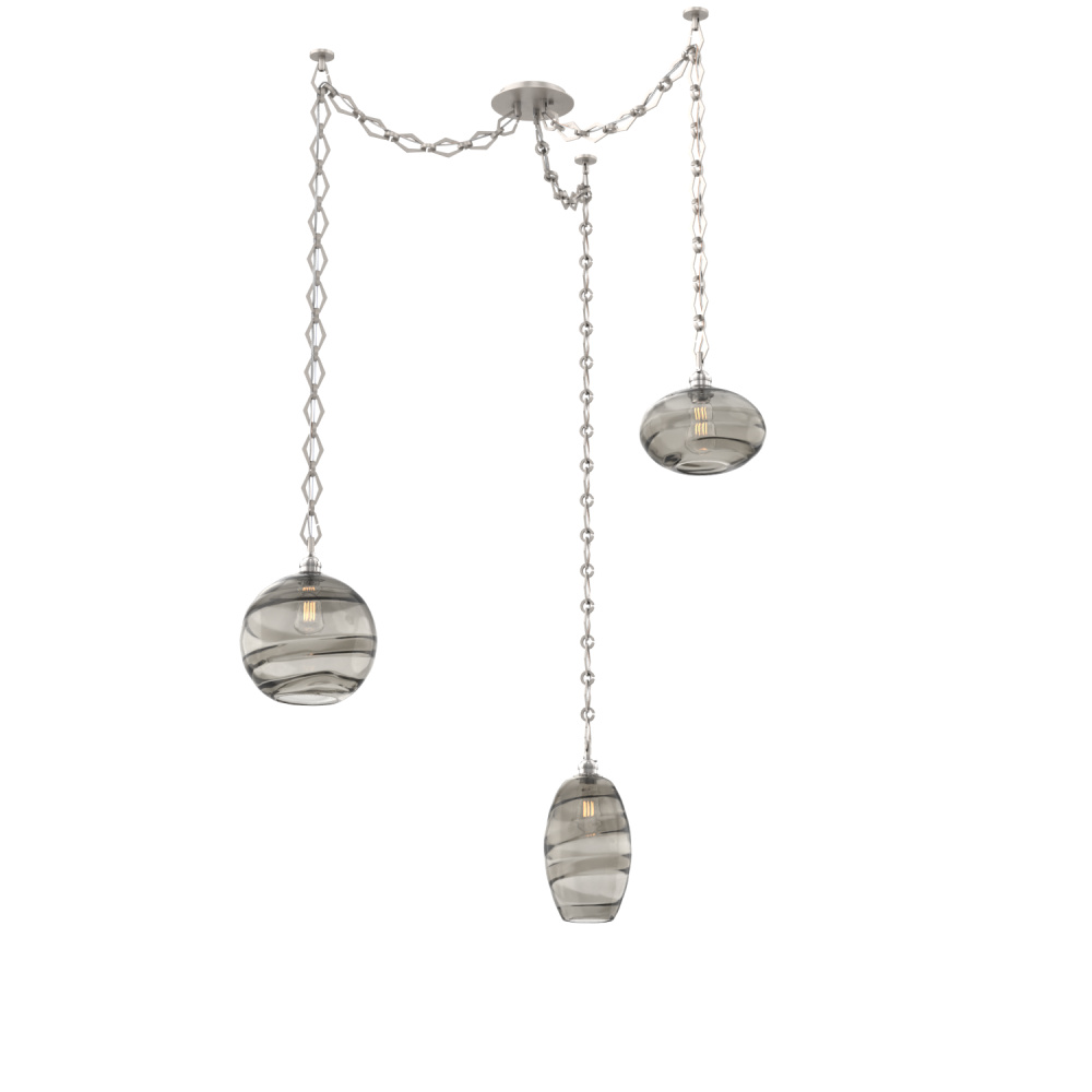 Misto Multi Light Pendant Multi Port Canopy Beige Silver