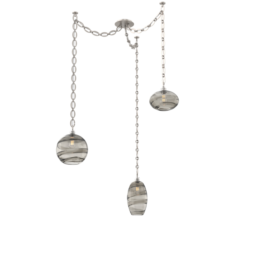 Misto Round 3pc Swag Multi-Pendant Chain