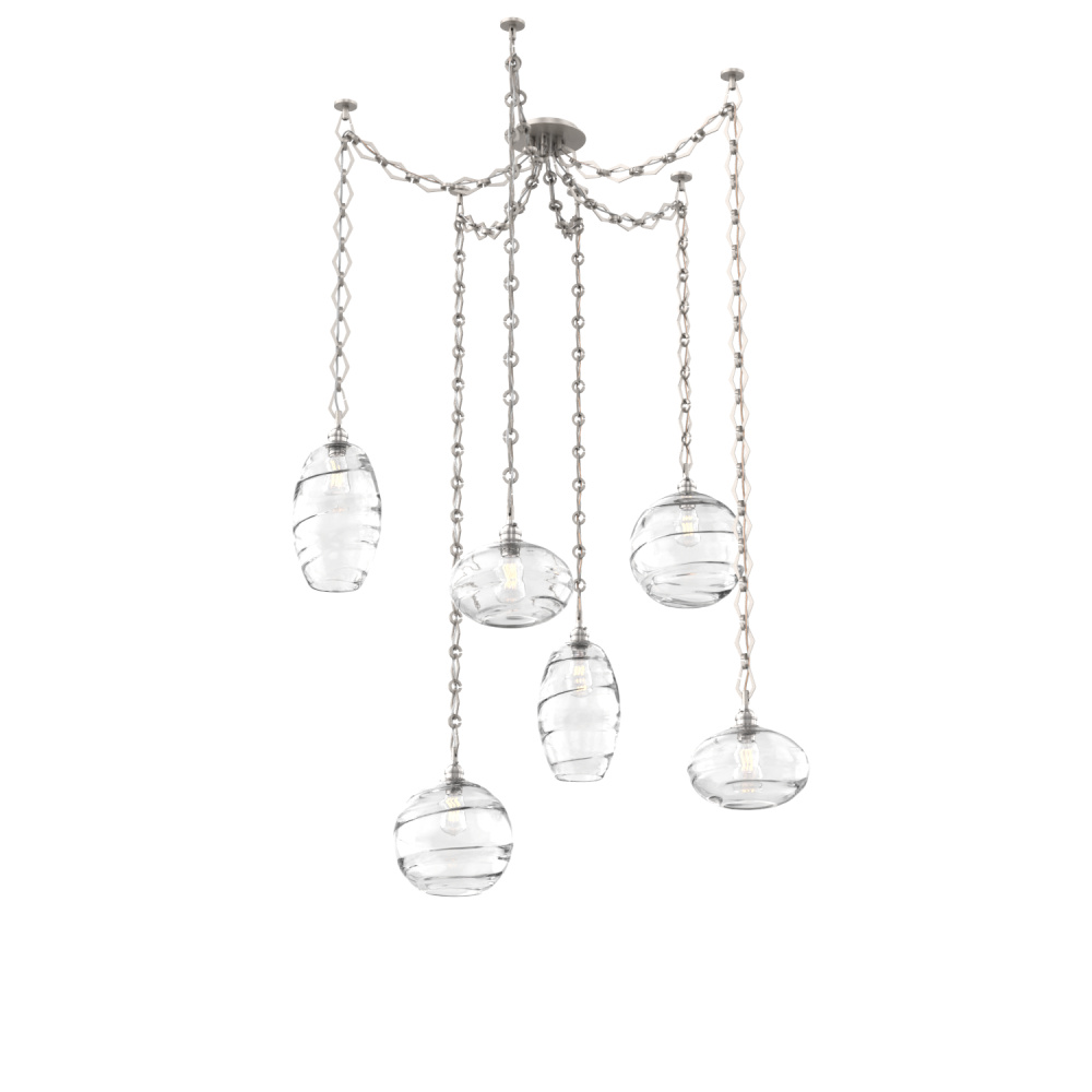 Misto Multi Light Pendant Multi Port Canopy Beige Silver