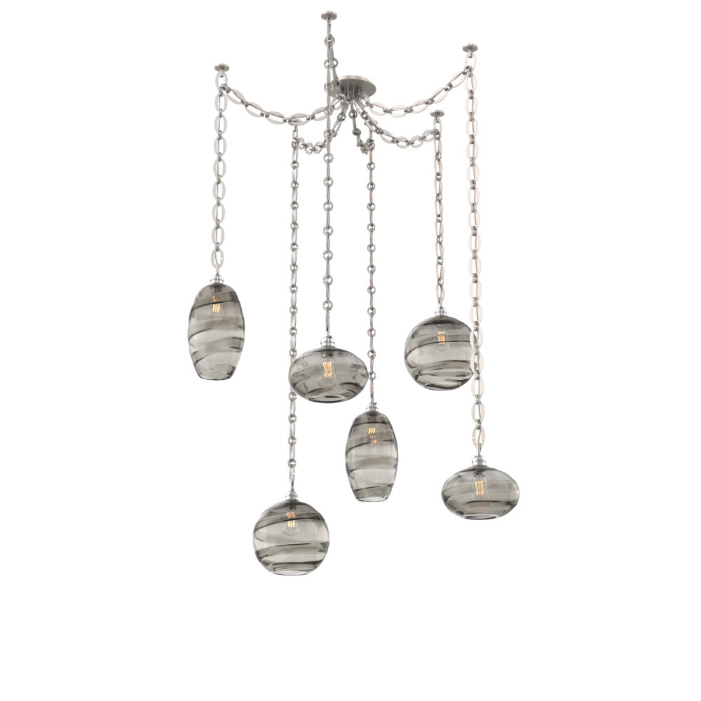 Misto Round 6pc Swag Multi-Pendant Chain