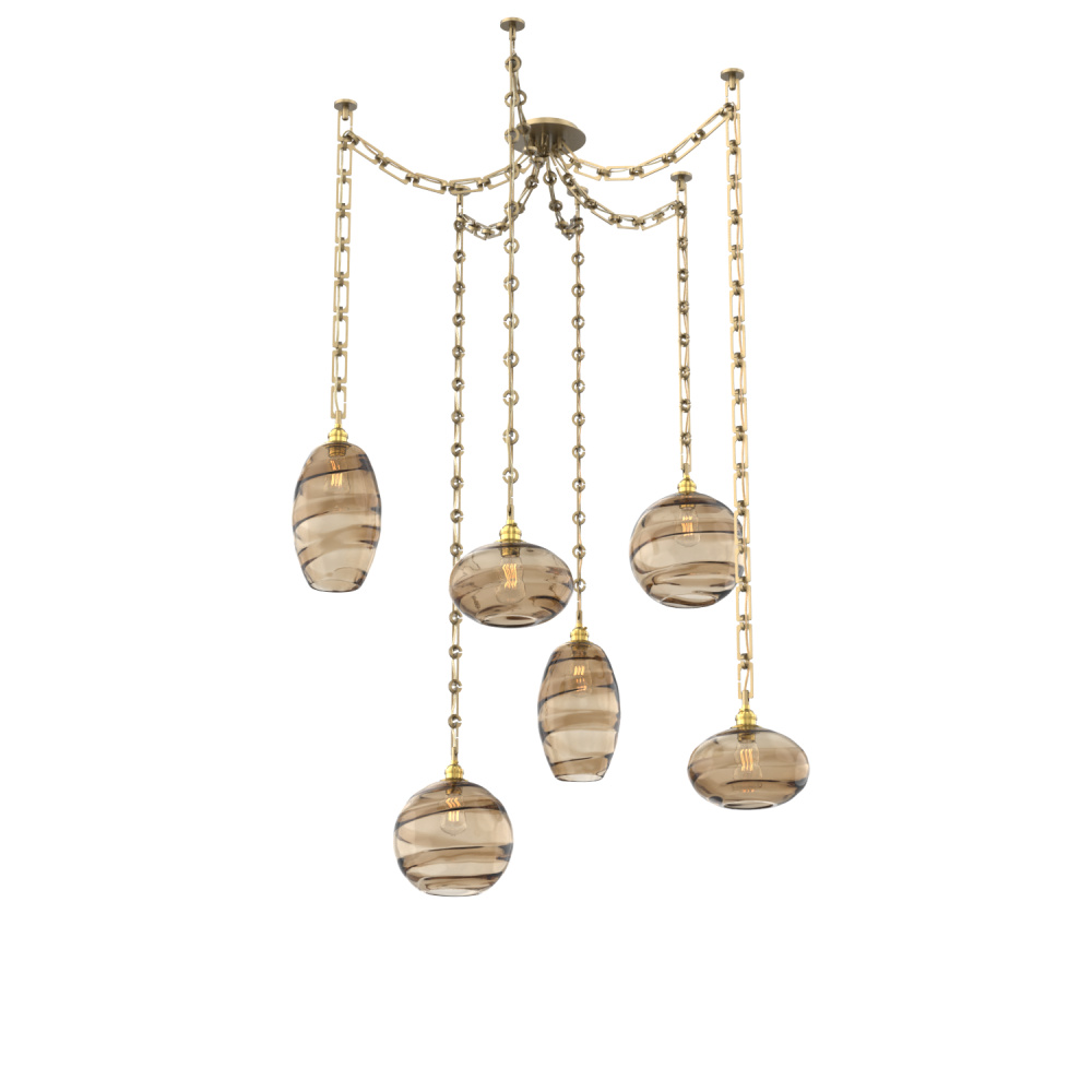 Misto Round 6pc Swag Multi-Pendant Chain