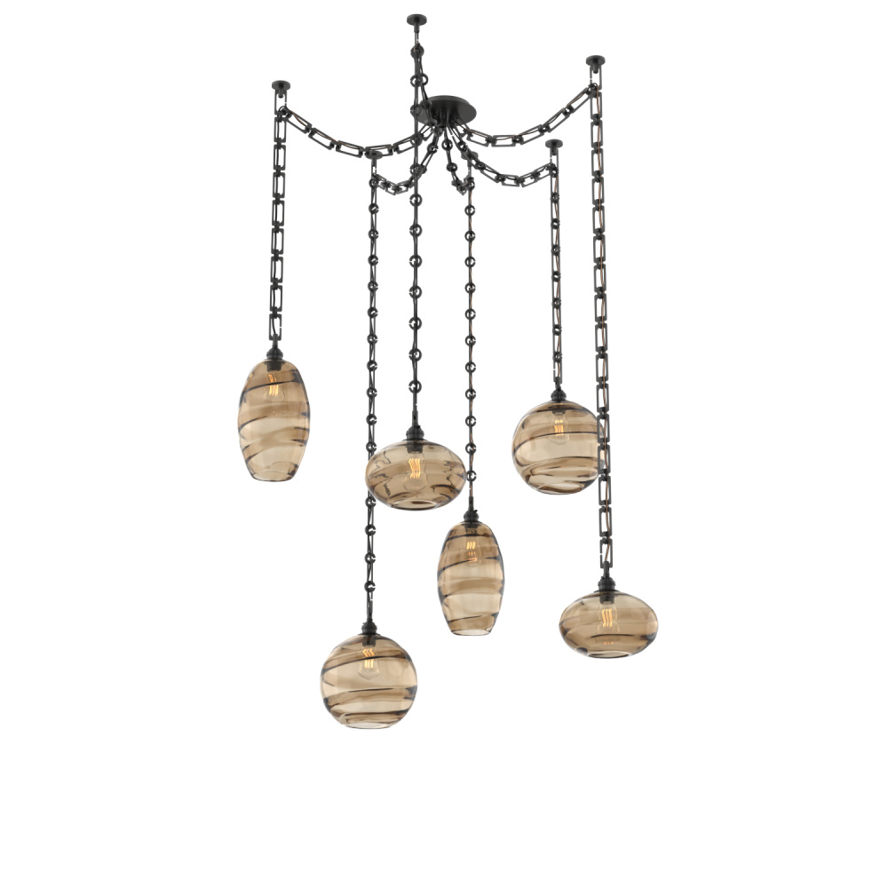 Misto Round 6pc Swag Multi-Pendant Chain