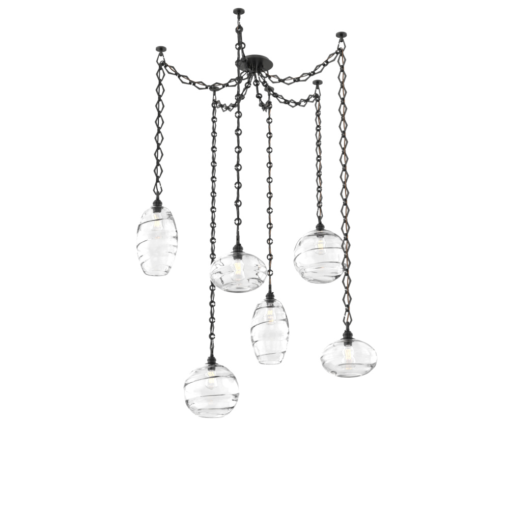 Misto Multi Light Pendant Multi Port Canopy Matte Black