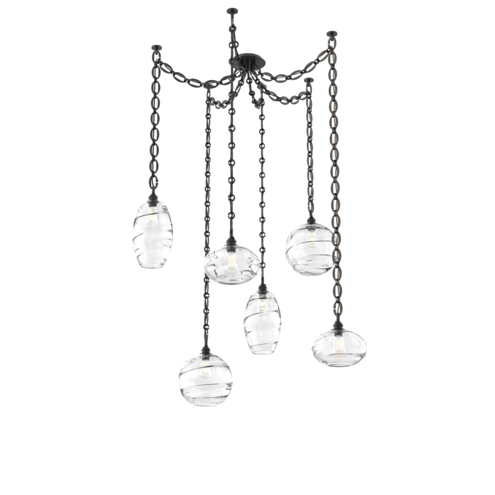 Misto Multi Light Pendant Multi Port Canopy Matte Black