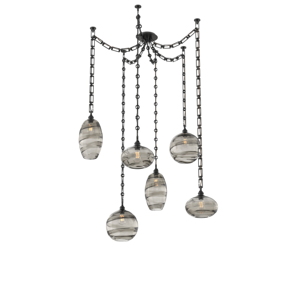 Misto Round 6pc Swag Multi-Pendant Chain