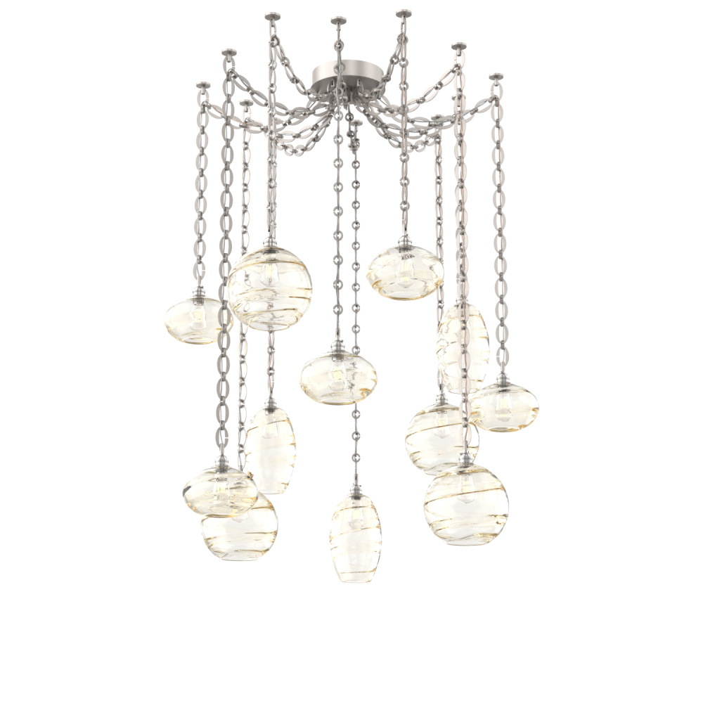 Misto Multi Light Pendant Multi Port Canopy Beige Silver
