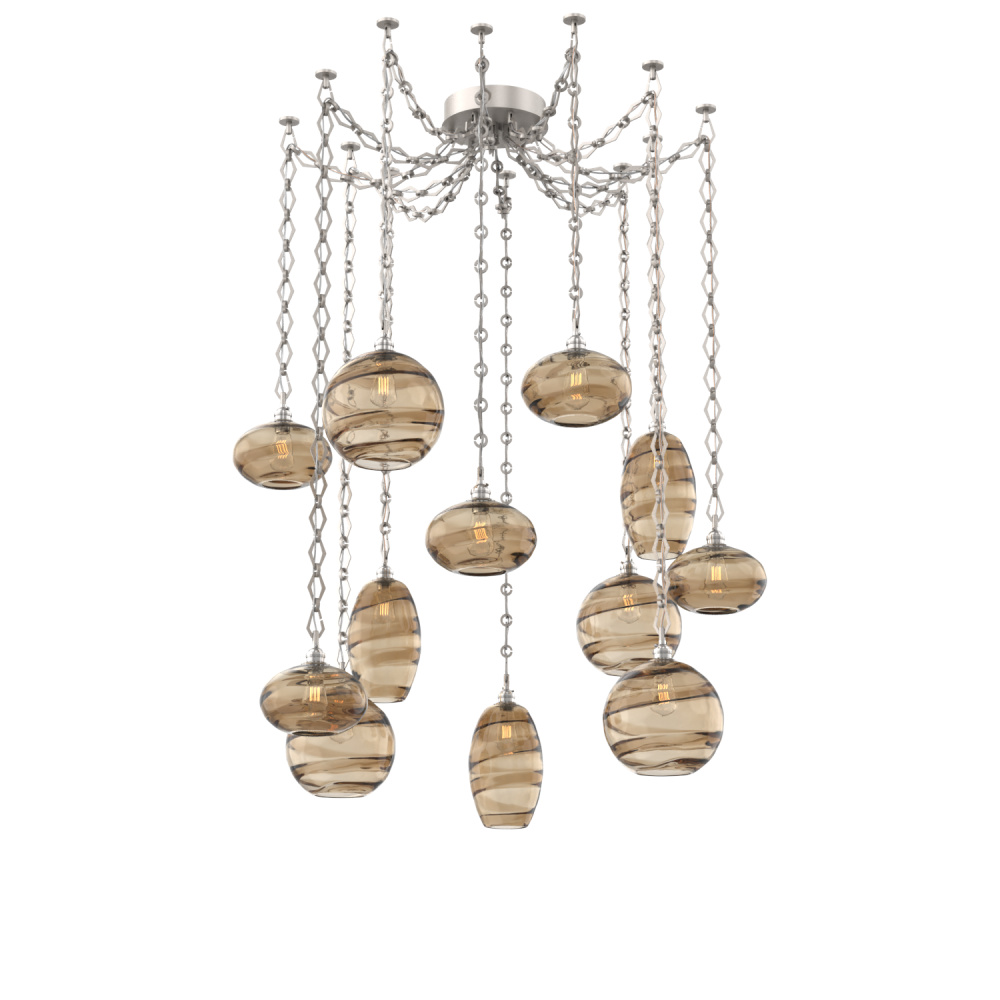 Misto Multi Light Pendant Multi Port Canopy Beige Silver