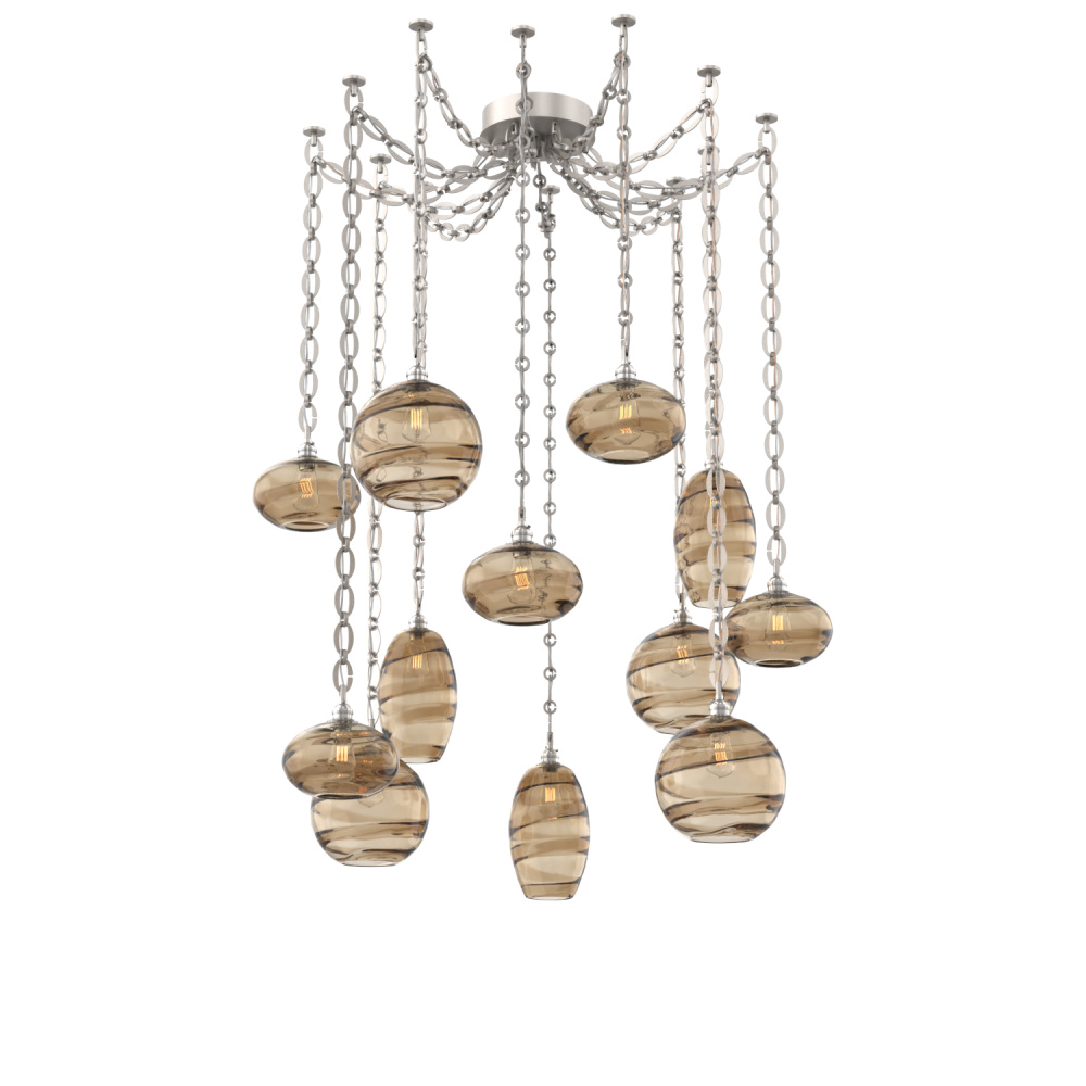 Misto Round 12pc Swag Multi-Pendant Chain