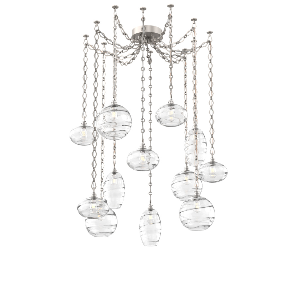 Misto Multi Light Pendant Multi Port Canopy Beige Silver