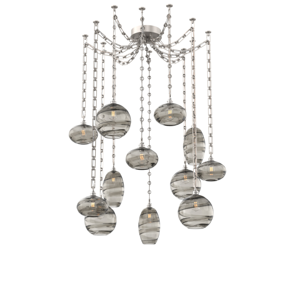 Misto Multi Light Pendant Multi Port Canopy Beige Silver