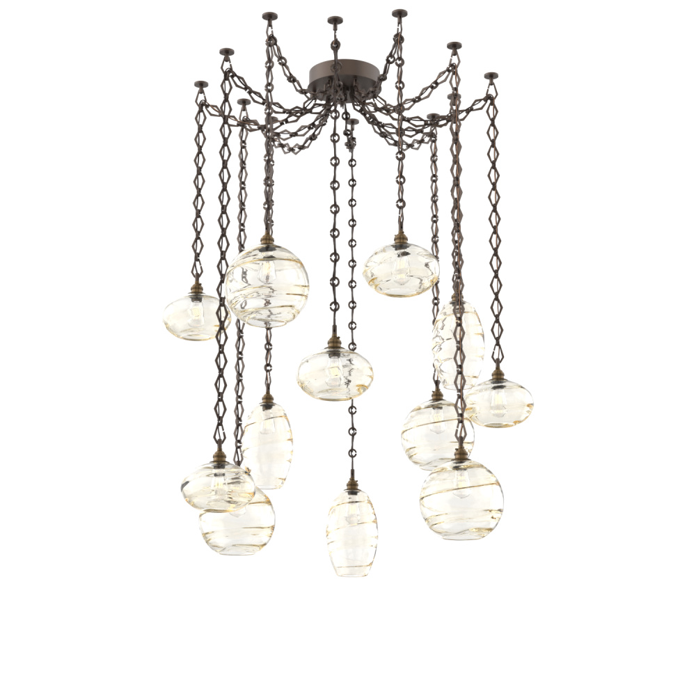 Misto Multi Light Pendant Multi Port Canopy Flat Bronze