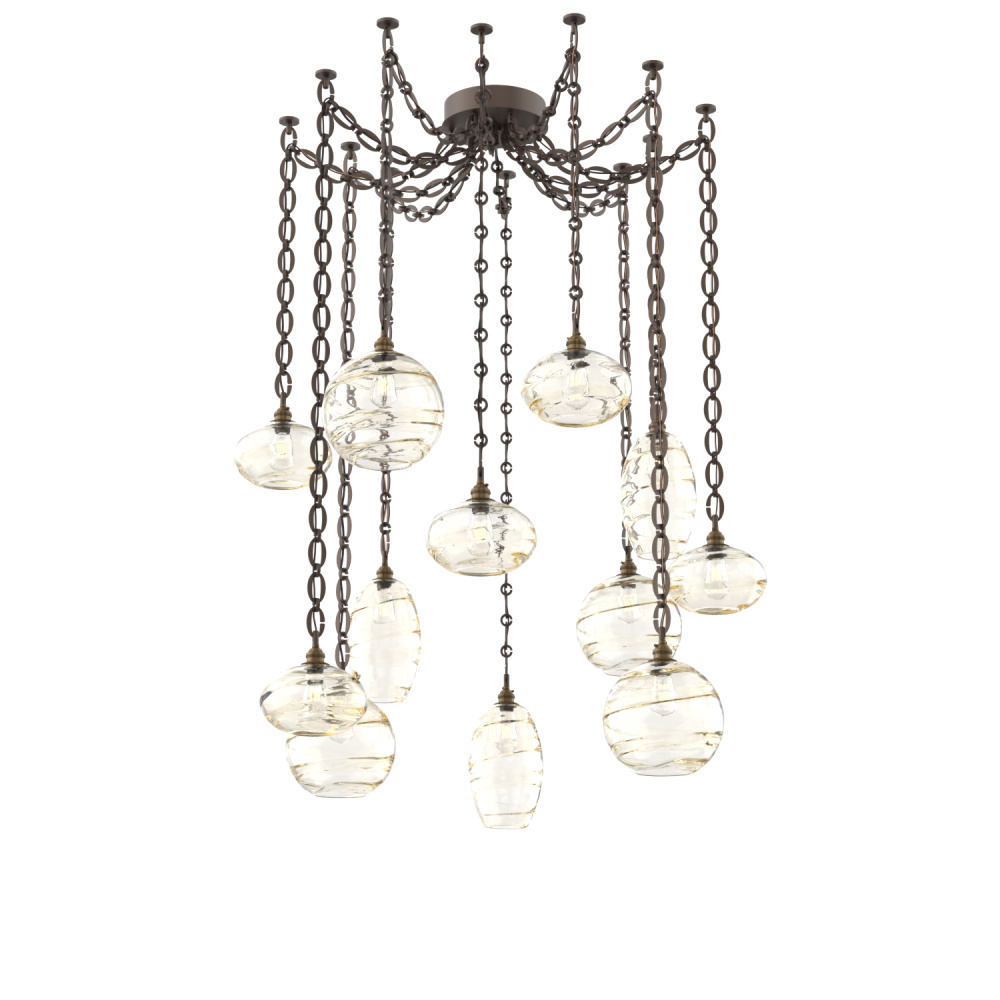 Misto Multi Light Pendant Multi Port Canopy Flat Bronze