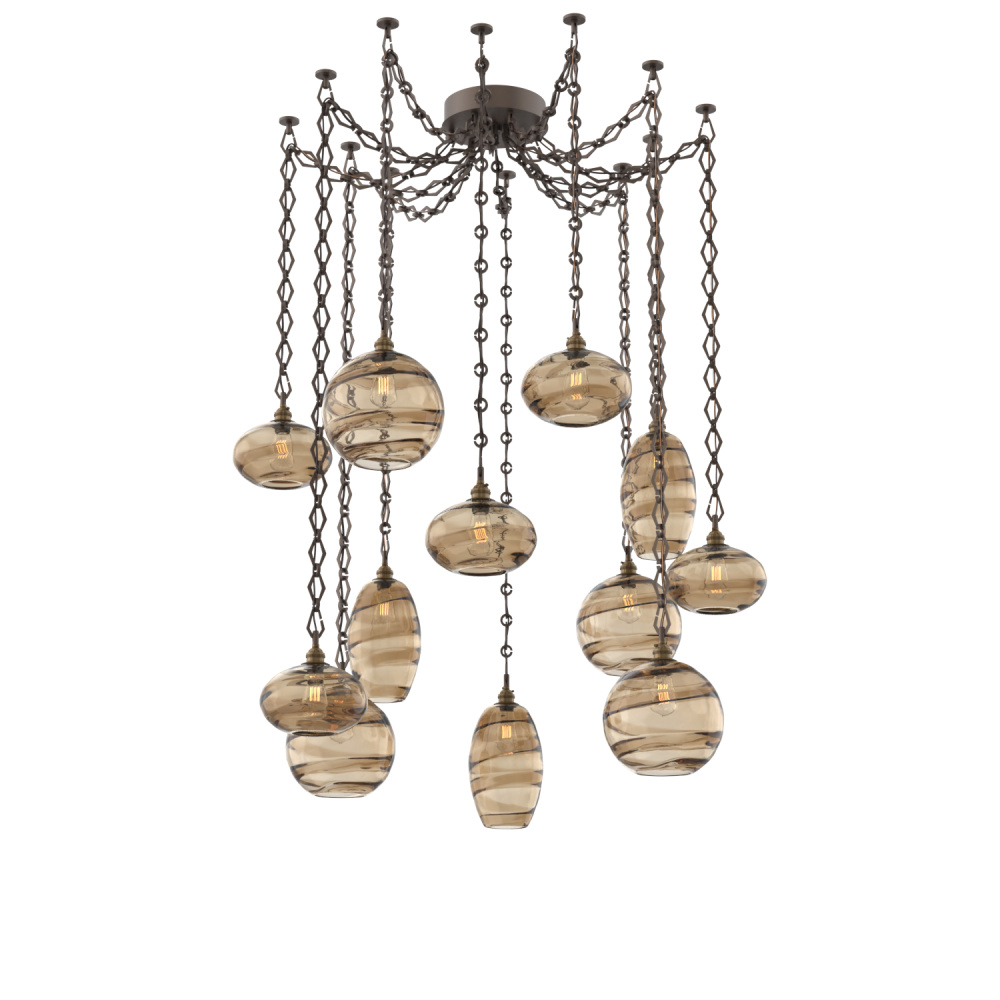 Misto Multi Light Pendant Multi Port Canopy Flat Bronze