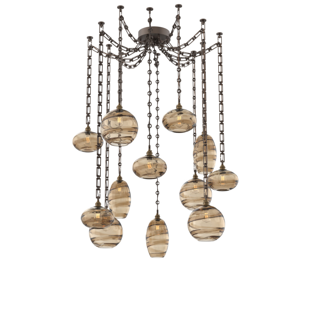 Misto Multi Light Pendant Multi Port Canopy Flat Bronze