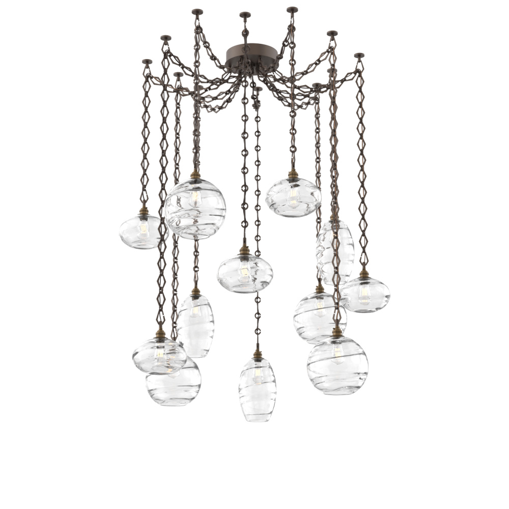 Misto Multi Light Pendant Multi Port Canopy Flat Bronze