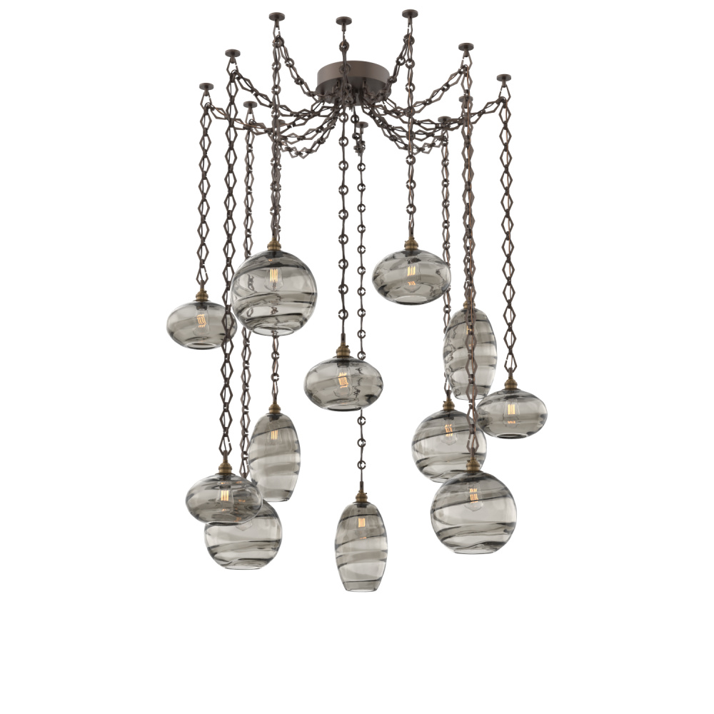Misto Multi Light Pendant Multi Port Canopy Flat Bronze
