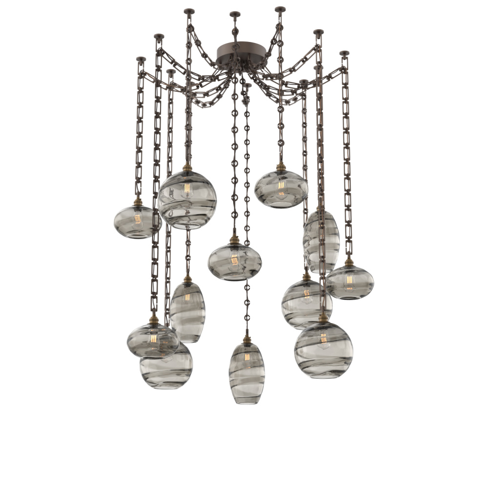Misto Multi Light Pendant Multi Port Canopy Flat Bronze