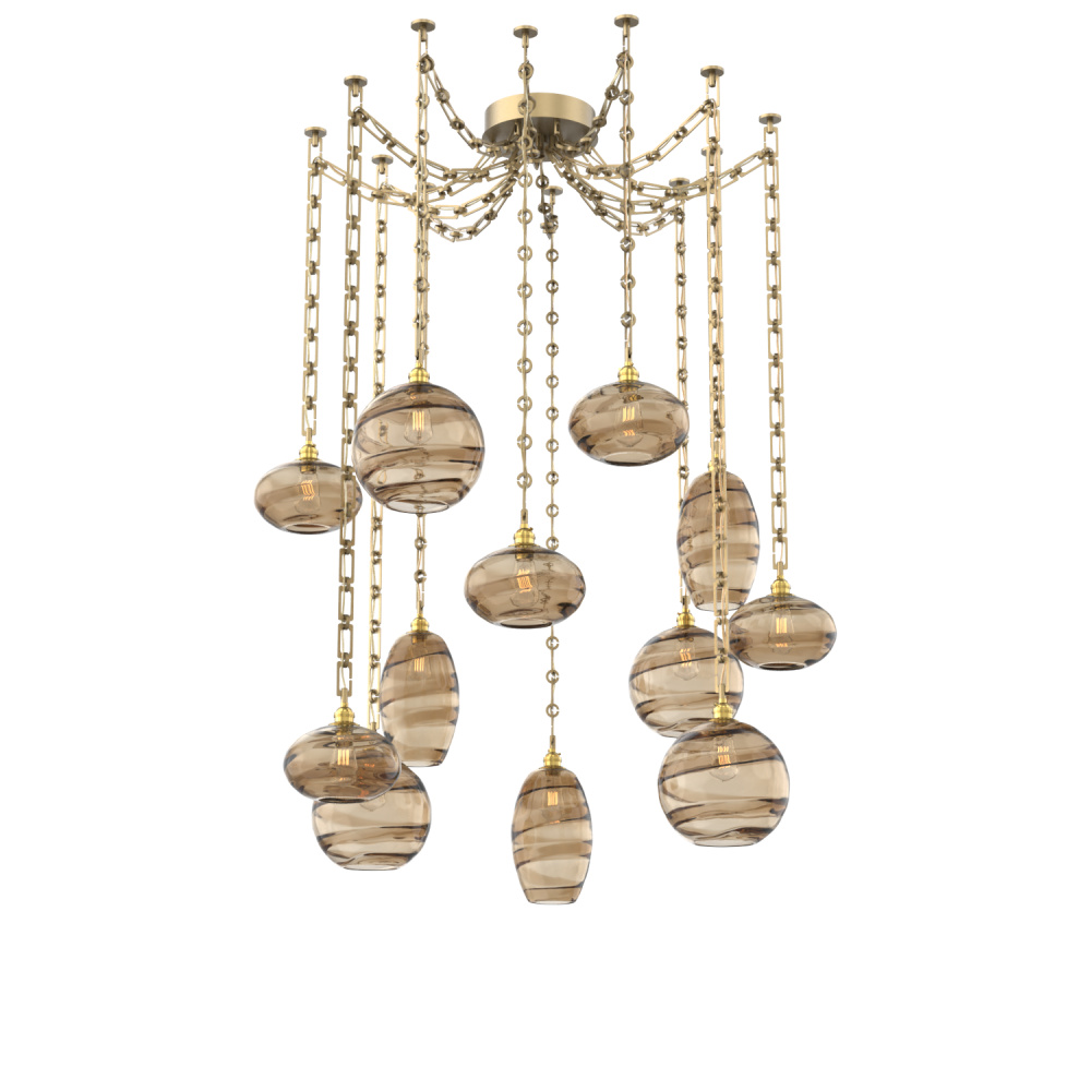Misto Round 12pc Swag Multi-Pendant Chain