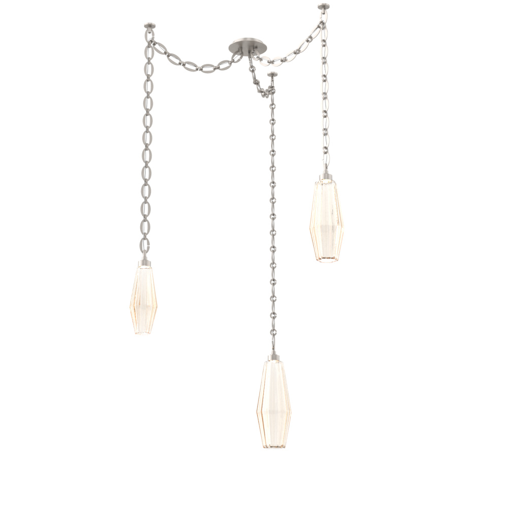 Aalto Multi Light Pendant Multi Port Canopy Beige Silver