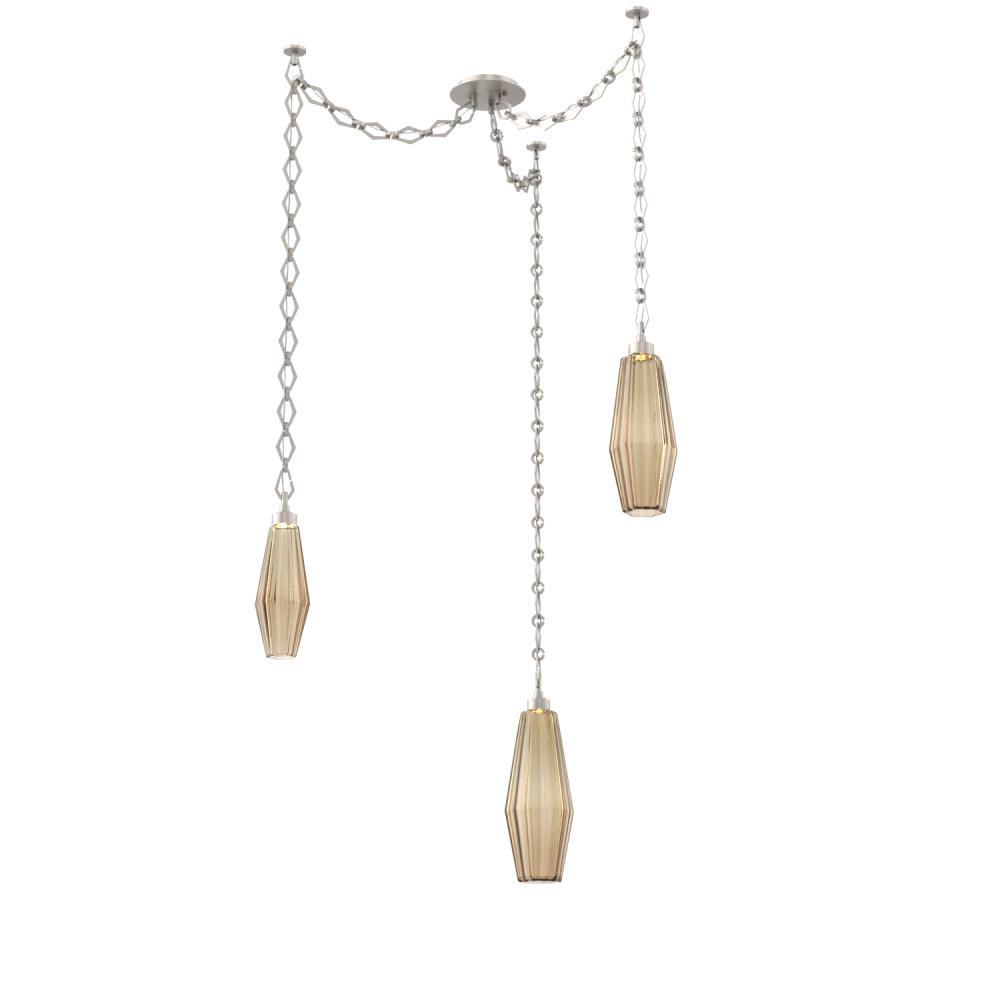 Aalto Multi Light Pendant Multi Port Canopy Beige Silver