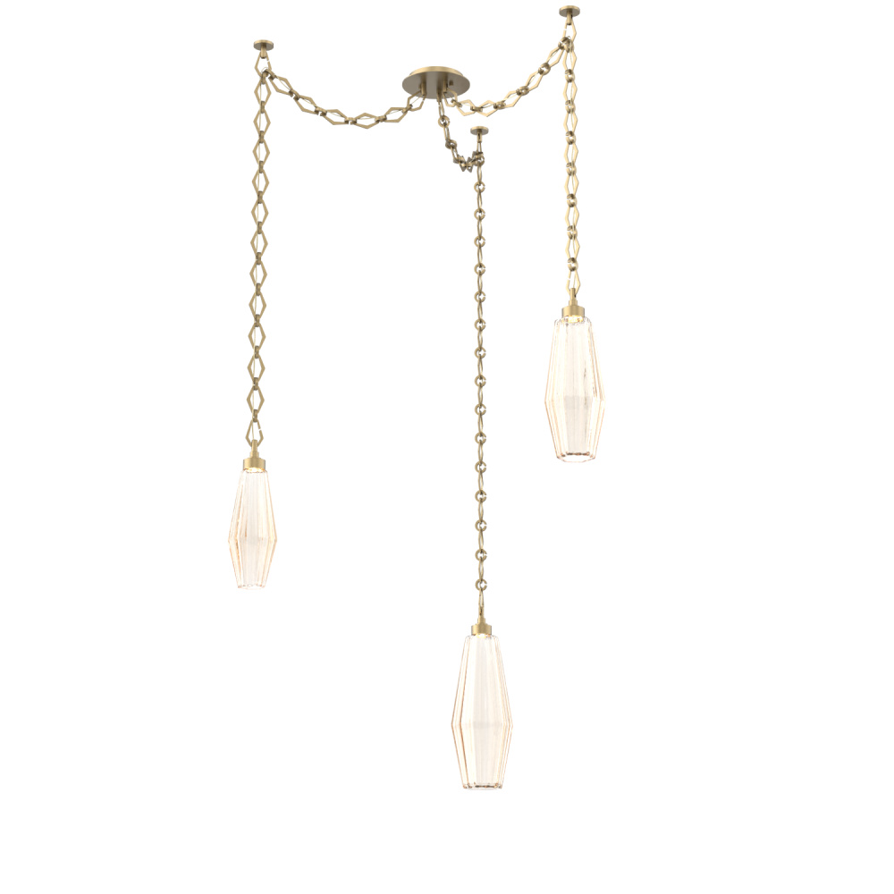 Aalto Multi Light Pendant Multi Port Canopy Gilded Brass