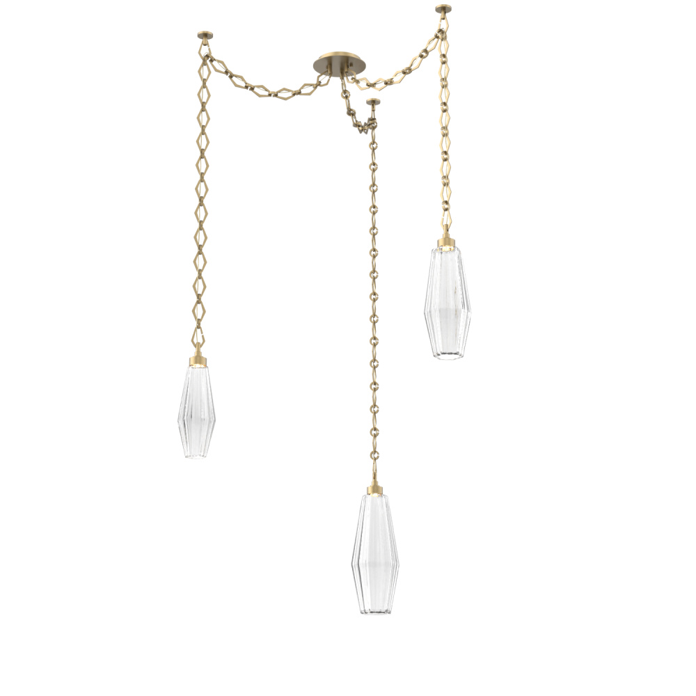 Aalto Multi Light Pendant Multi Port Canopy Gilded Brass