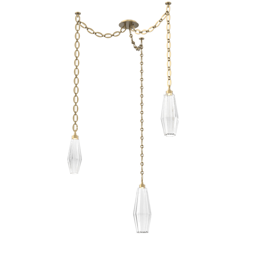 Aalto Multi Light Pendant Multi Port Canopy Gilded Brass