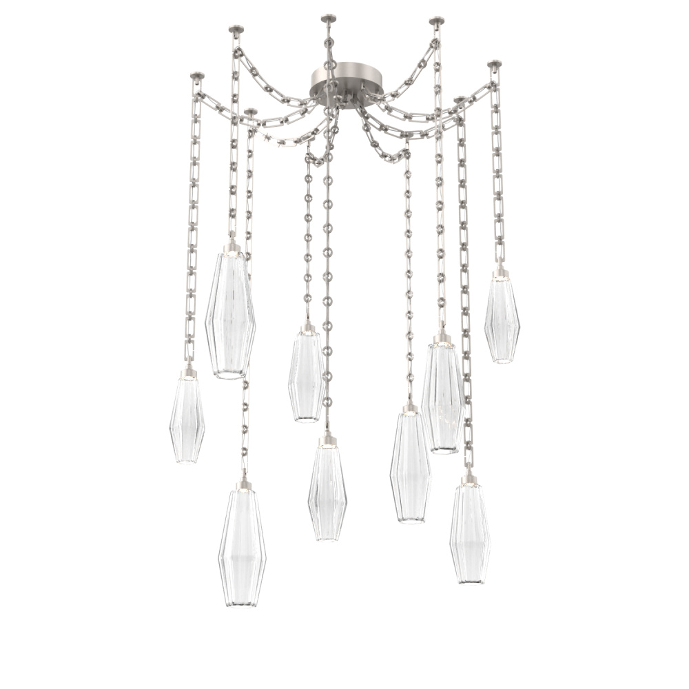 Aalto Multi Light Pendant Multi Port Canopy Beige Silver