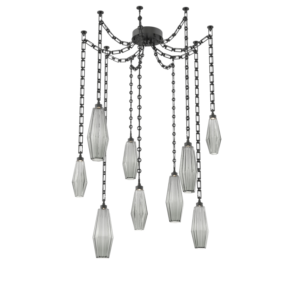 Aalto Multi Light Pendant Multi Port Canopy Matte Black