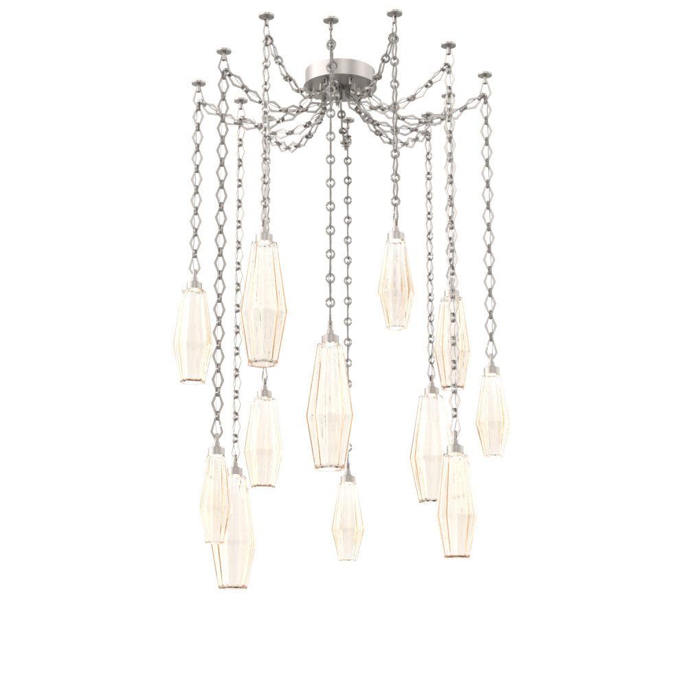 Aalto Multi Light Pendant Multi Port Canopy Beige Silver