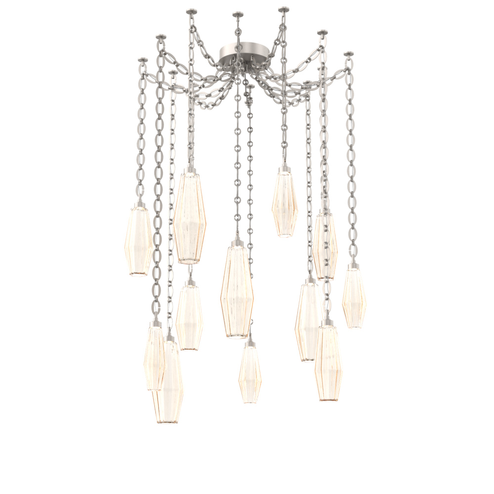 Aalto Multi Light Pendant Multi Port Canopy Beige Silver