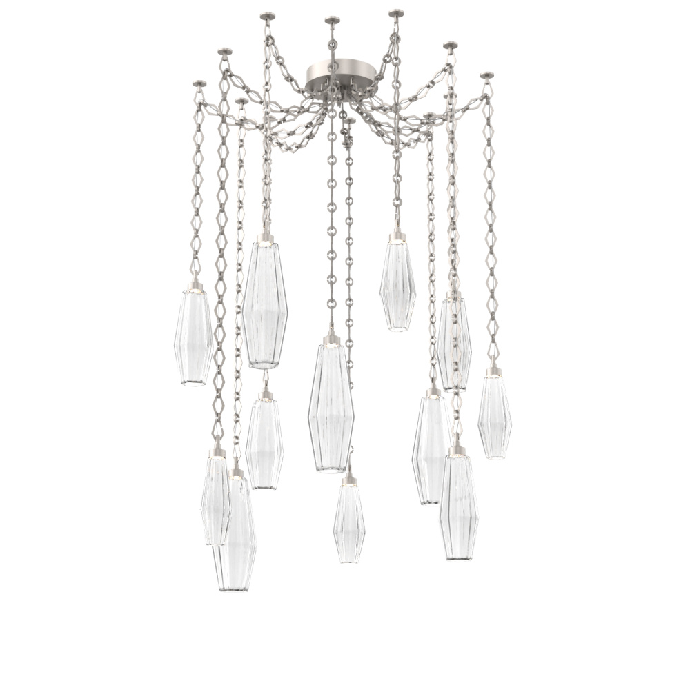 Aalto Multi Light Pendant Multi Port Canopy Beige Silver