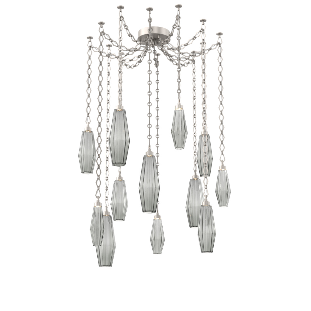Aalto Multi Light Pendant Multi Port Canopy Beige Silver