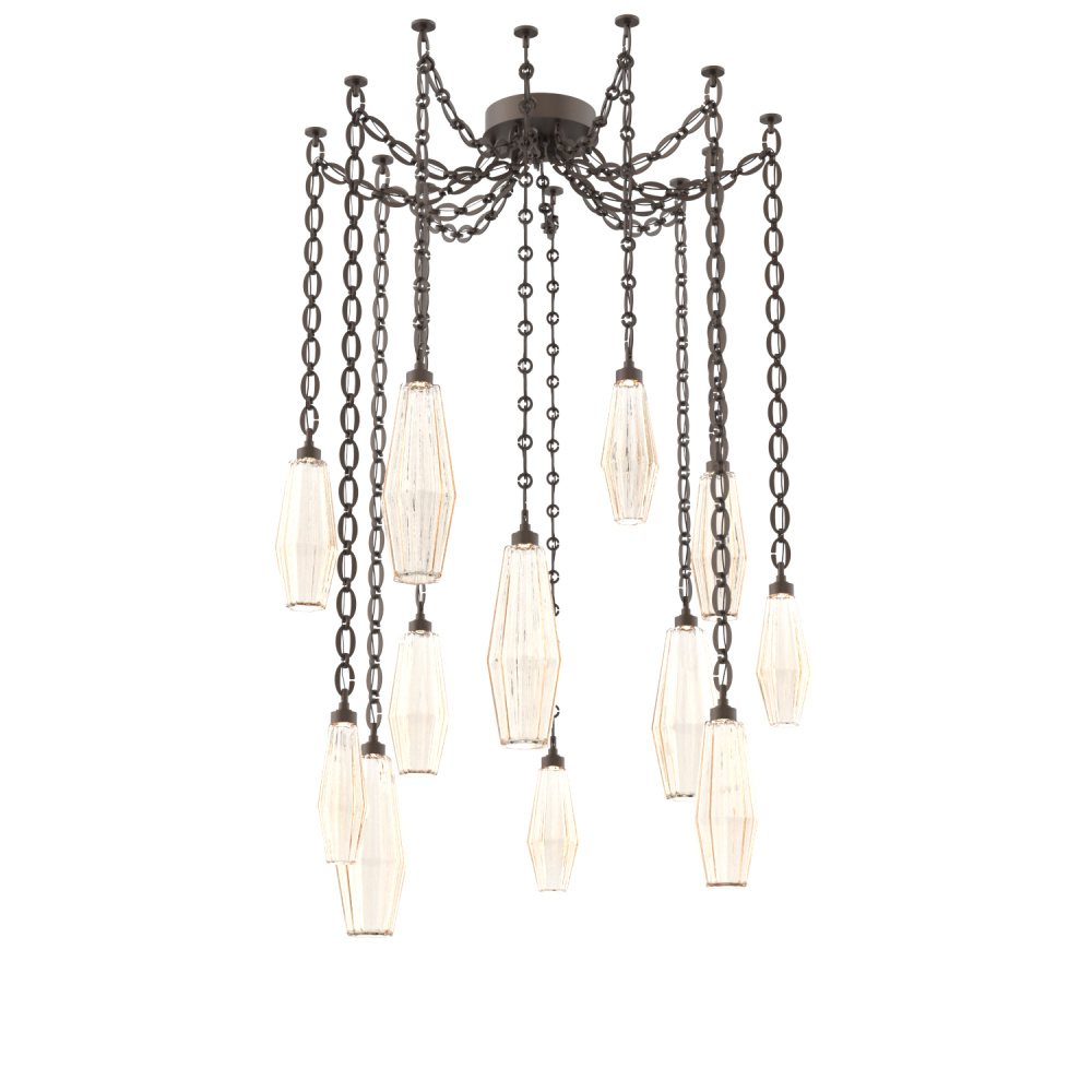 Aalto Multi Light Pendant Multi Port Canopy Flat Bronze