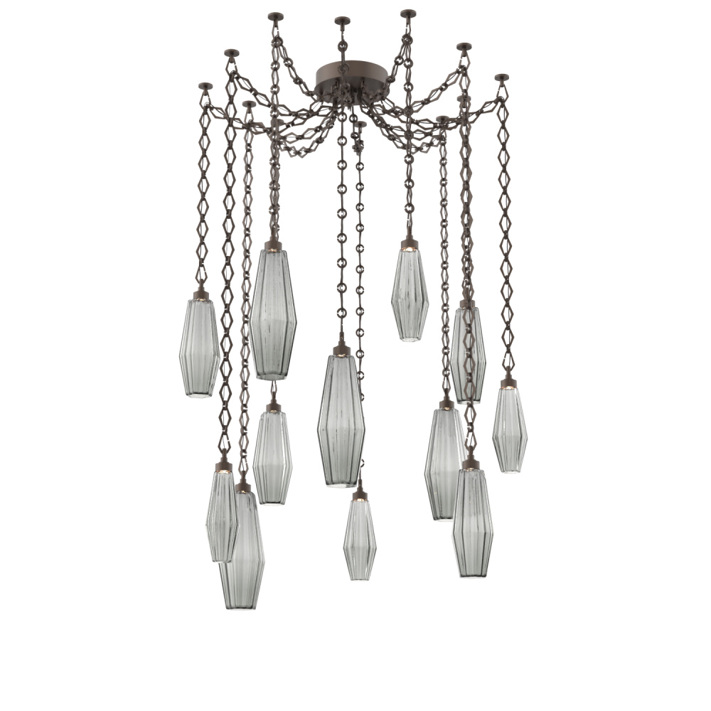 Aalto Multi Light Pendant Multi Port Canopy Flat Bronze